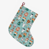 Adorable Tiere Große Weihnachtsfeiertage Strumpf Großer Weihnachtsstrumpf (Vorderansicht (hängend))