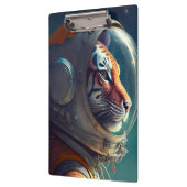 Adorable Tiger Astronaut Klemmbrett (Links)