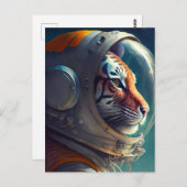 Adorable Tiger Astronaut Postkarte (Vorne/Hinten)