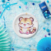 Adorable Tiger Baby Dusche Pappteller (Party)