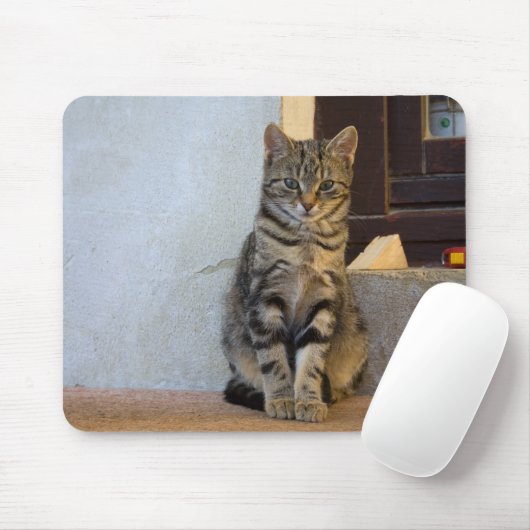 Adorable Tiger Cat Baby Mousepad (Mit Mouse)