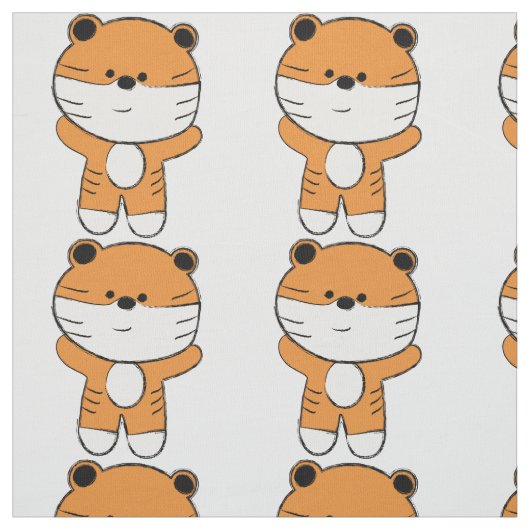 Adorable Tiger Stoff (Muster)
