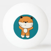 Adorable Tiger Tischtennisball (Rückseite)