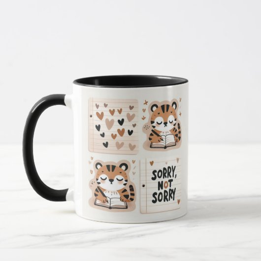 Adorable Tigers Journaling - "Sorry, not Sorry" Tasse (Links)