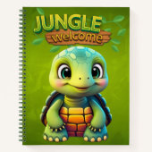 Adorable Tortoise Lover Box Turtle Animal Green 🐢 Notizblock (Vorderseite)