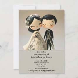 Adorable traditionelle Ehepaare Einladung