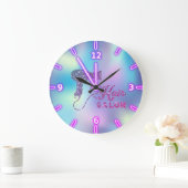Adorable Trendy Ombre Haartrockner Große Wanduhr (Zuhause)