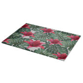 Adorable Tropical Palm Hawaiian Hibiskus Schneidebrett (Ecke)