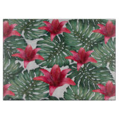 Adorable Tropical Palm Hawaiian Hibiskus Schneidebrett (Vorderseite)