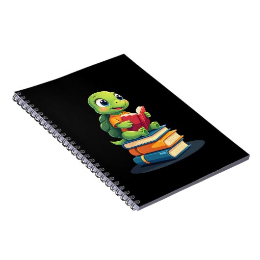 Adorable Turtle Reading Books (1) Notizblock (Rechte Seite)