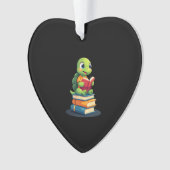 Adorable Turtle Reading Books (1) Ornament (Vorderseite)