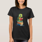 Adorable Turtle Reading Books (1) T-Shirt (Vorderseite)
