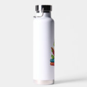 Adorable Turtle Reading Books (2) Trinkflasche (Rechts)