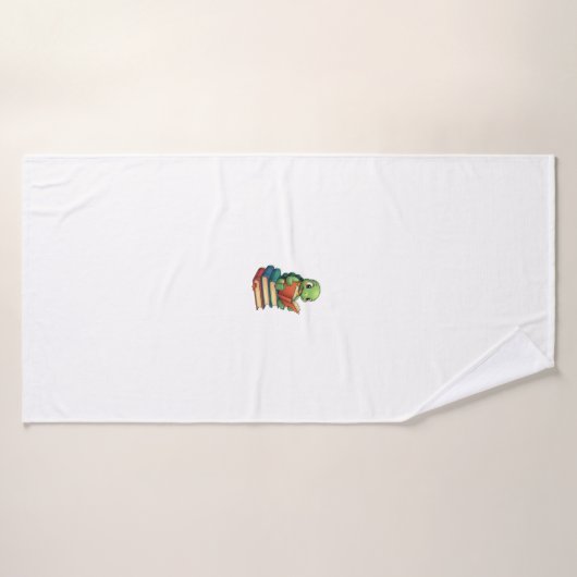 Adorable Turtle Reading Books (3) Badehandtuch (Badehandtuch)