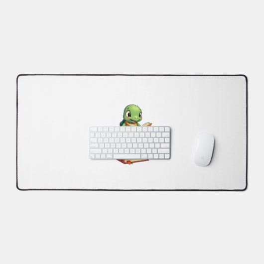 Adorable Turtle Reading Books (3) Schreibtischunterlage (Tastatur & Maus)