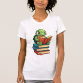 Adorable Turtle Reading Books (3) T-Shirt (Vorderseite)