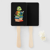 Adorable Turtle Reading Books (4) Fächer (Vorne und Hinten)