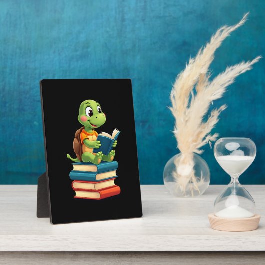 Adorable Turtle Reading Books (4) Fotoplatte (Seite)