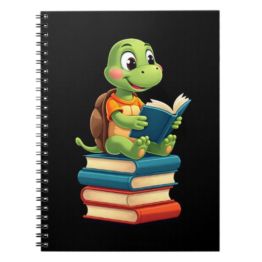 Adorable Turtle Reading Books (4) Notizblock (Vorderseite)