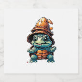 Adorable Turtle zu Halloween Stimmung Essential T- Schaumweinetikett (Einzelnes Label)