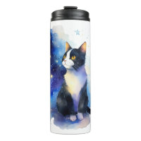 Adorable Tuxedo Cat Aquarellbilder