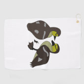 Adorable Twin Baby Duckling Huddling Cartoon Golfhandtuch (Horizontal)