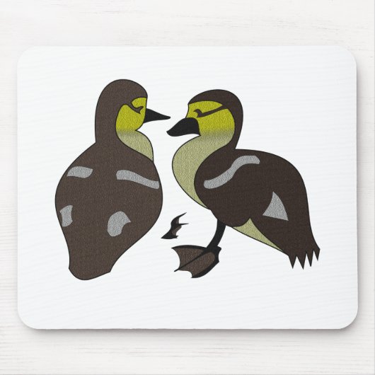 Adorable Twin Baby Duckling Huddling Cartoon Mousepad (Vorne)