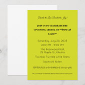 Adorable Twin Baby Dusche Einladung (Vorne/Hinten)