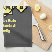 Adorable Twin Ducklings Monogram Foto Geschirrtuch (Viertel Falte)