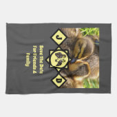 Adorable Twin Ducklings Monogram Foto Geschirrtuch (Horizontal)