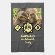 Adorable Twin Ducklings Monogram Foto