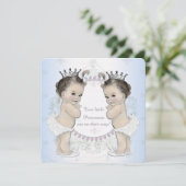 Adorable Twin Girl Babydusche Einladung (Stehend Vorderseite)