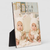 Adorable Twins Foto Fotoplatte (Seite)