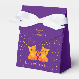 Adorable Twins Geburtstag Niedlich Kätzchen Lila P Geschenkschachtel