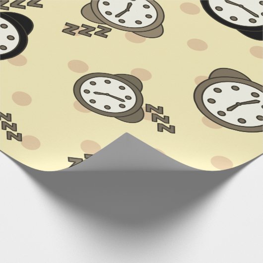 Adorable Uhren beige Party Geschenkpapier (Ecke)