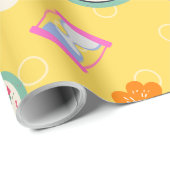 Adorable Uhren und Blume Muster Party Geschenkpapier (Rolleneckpunkt)