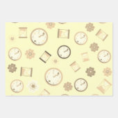 Adorable Uhren und Blume Party Geschenkpapier Set (Vorderseite 3)