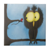 Adorable und farbenfrohe Owl Oliver Fliese (Vorderseite)
