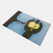 Adorable und farbenfrohe Owl Oliver Fußmatte (Schrägansicht)