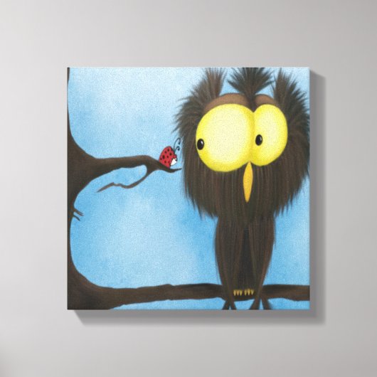 Adorable und farbenfrohe Owl Oliver Leinwanddruck (Vorderseite)