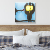 Adorable und farbenfrohe Owl Oliver Leinwanddruck (Insitu (Schlafzimmer))