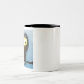 Adorable und farbenfrohe Owl Oliver Zweifarbige Tasse (Mittel)