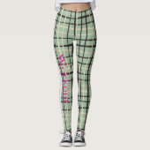 Adorable und niedliche schottische Muster l Sage g Leggings (Vorderseite)