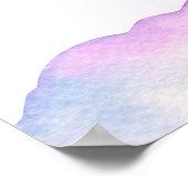 Adorable Unicorn Birthday Girl Poster (Ecke)