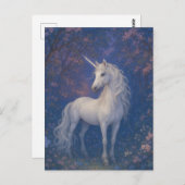 Adorable Unicorn im Wald Postkarte (Vorne/Hinten)
