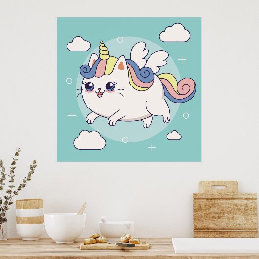 Adorable Unicorn Poster (Küche)
