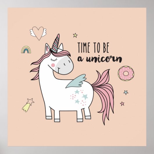 Adorable Unicorn Poster (Vorne)