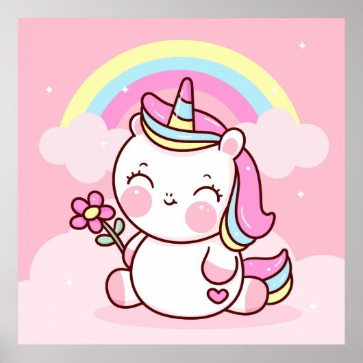 Adorable Unicorn Poster (Vorne)