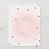 Adorable Unicorn, Stars Kinderdusche Einladung (Rückseite)