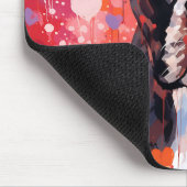 ADORABLE VALENTINE BOXER HUND MIT HERZEN MOUSEPAD (Ecke)